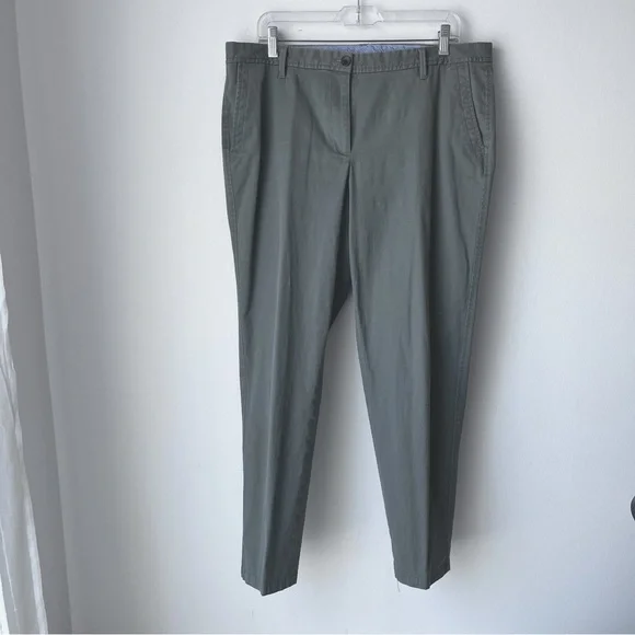 Talbots Women’s Green Cotton Spandex Girlfriend Chinos Size 14 - Picture 2 of 9